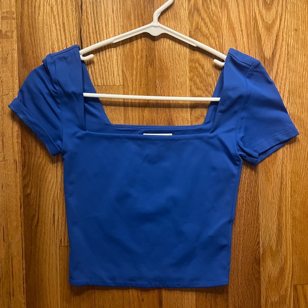 Blue Aritzia Contour Top